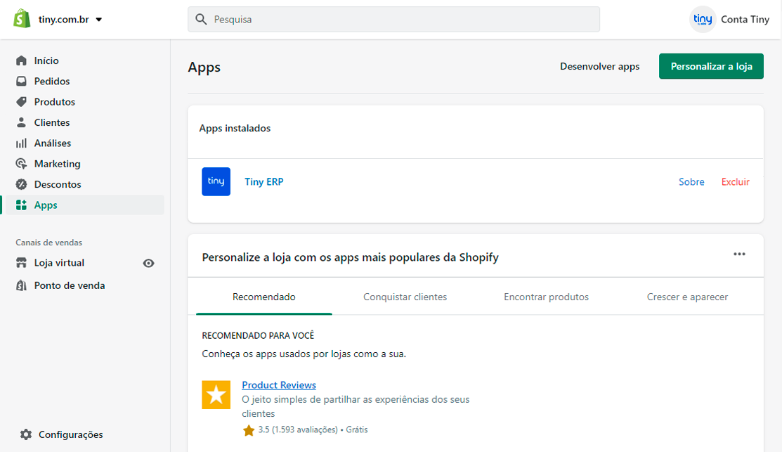 Gerencie seu negócio com a Shopify: pedidos, frete, pagamentos